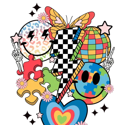 AUT 1 20 Month Retro Groovy