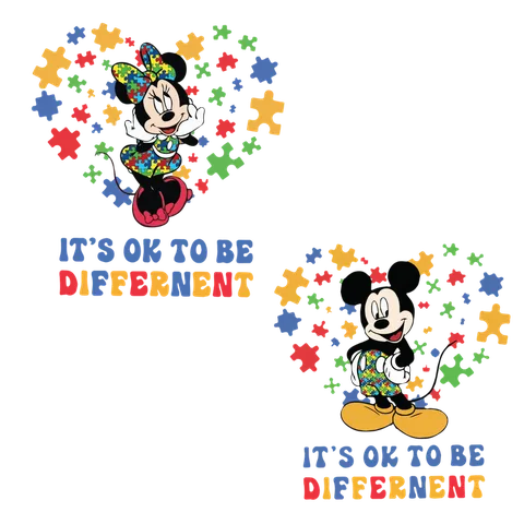 AUT 1 08 Disney Mickey Minnie Its Ok To Be Different