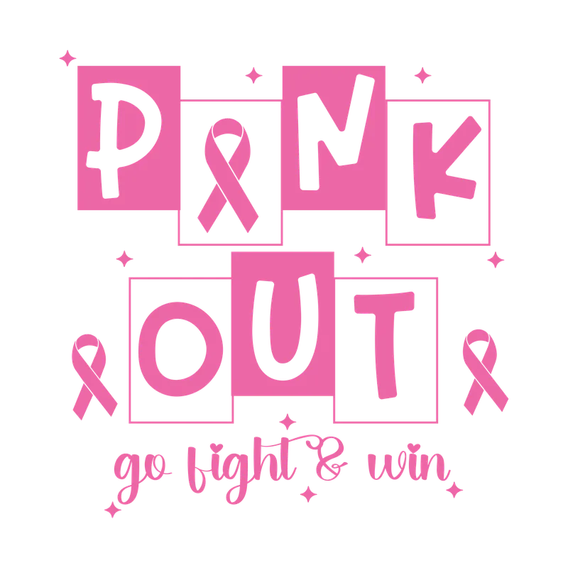 BCA 01  129 PINK OUT GO FIGHT & WIN